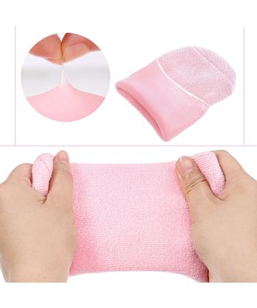 Soft Cotton Gel Moisturizing Spa Gloves & Socks for Cracked Dry Skin - Unisex Pink Rose Solution - Buy Online on GoSupps.com