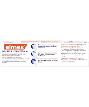 Elmex Caries Protection Professional Toothpaste - Pack of 3 (3 x 75 ml) | Best for Cavity Prevention | International Shipping - Buy Online on GoSupps.com