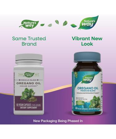Nature s Way Oregano Oil Immune Support Supplement* - 75-85% Carvacrol Gluten Free 60 Vegan Capsules (2 Pack) - Buy Online on GoSupps.com