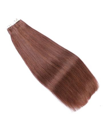Buy #33 Red-Brown Tape-In Hair Extensions | 100% Remy Real Hair | 50cm | 10 Bricks | Easy Application | Novon Hair Extensions - Buy Online on GoSupps.com