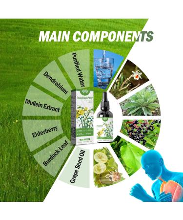 Clear Breath Dendrobium & Mullein Extract Drops - Herbal Lung Health Essence (3 Pcs) - Buy Online on GoSupps.com