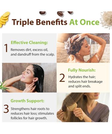 Rice Water Shampoo for Hair Growth & Thinning - Biotin & Rosemary Infused | Thickening Formula for Men & Women | Organic & Color Safe - Buy Online on GoSupps.com