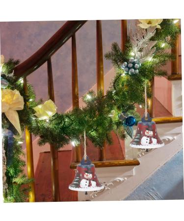 Buy Abaodam 2-St Bell Pendant - Wrought Iron Christmas Decoration - Santa & Snowman Bells - Metal Tree Bells (7x7cm Set of 2) | International Shipping Available - Buy Online on GoSupps.com