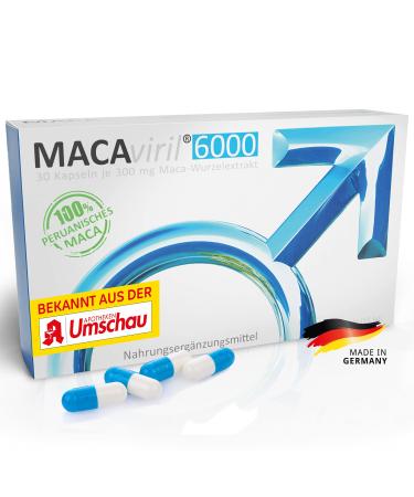 Maca capsules high dose |From the pharmacy |For the man |The original Maca from Peru |6000 mg per day |Monthly supply for the men 30 capsules |Without Ashwagandha |Vegan |Made in Germany 1 piece (1 Pack) - Buy Online on GoSupps.com