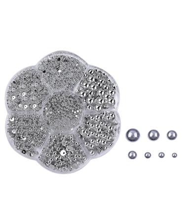 Fashion Half Beads Nail Art Decorations In Various Show Your Charm For Women And Girls Nail Art Accessories Silver