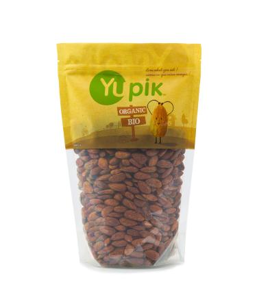 Yupik Organic Almonds with Tamari (Soy Sauce) 1 kg Kosher Non-GMO Vegan Gluten-Free Whole Seasoned Nuts Salty Flavor High in Fiber Crunchy Savory Snacks