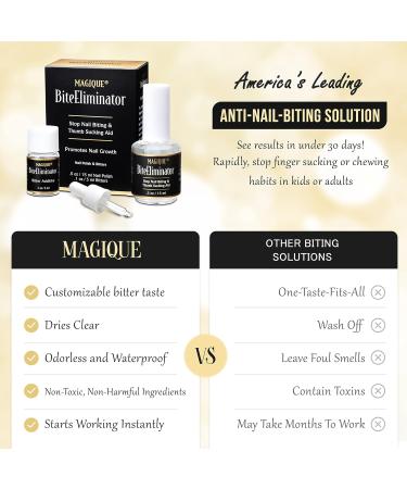 Nail Biting Treatment for Kids & Adults - Magique Bite Eliminator No Bite Nail Polish - Stop Nail Biting & Thumb Sucking - 0.5 Fl Oz - Buy Online on GoSupps.com