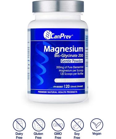 CanPrev Magnesium Bis-Glycinate Powder 120g - High Absorption Formula - Buy Online on GoSupps.com