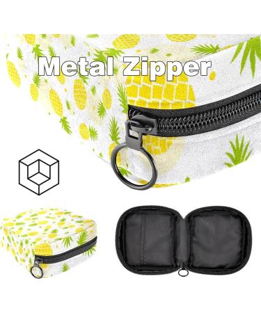 Portable Women's Binding-Up Bags & Menstrual Cup Pocket - Tropical Yellow Pineapple | Perfect for Teen Girls & First Period Essentials - Buy Online on GoSupps.com