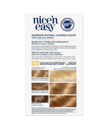 Clairol Nice'n Easy SB2 Ultra Light Cool Blonde Hair Dye - 6.26 Fl Oz - Buy Online on GoSupps.com
