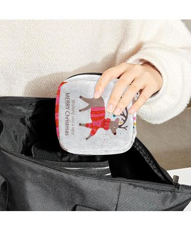 GIAPB Merry Christmas Deer Period Bag - Sanitary Napkin and Makeup Storage Pouch - Buy Online on GoSupps.com