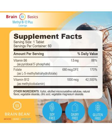 Extra Strength Methyl B-12 & Methyl Folate 60 Chewable Tablets Orange Citrus Flavor High Potency Bioactive B-12 Vitamin & B9 Folate Supplement for Energy Brain Heart & Nerve Support - Buy Online on GoSupps.com