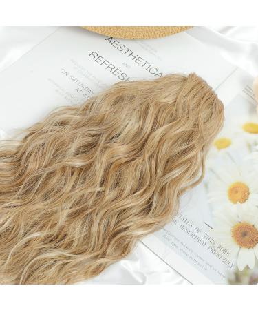 FINE PLUS 18 Curly Wave Claw Clip Ponytail Extension - Golden Blonde with Highlights - Buy Online on GoSupps.com