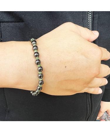 Magnetic Hematite Bracelet for Men & Women - 6mm Green - Improve Sleep Relieve Joint Pain Eliminate Static Electricity - Buy Online on GoSupps.com