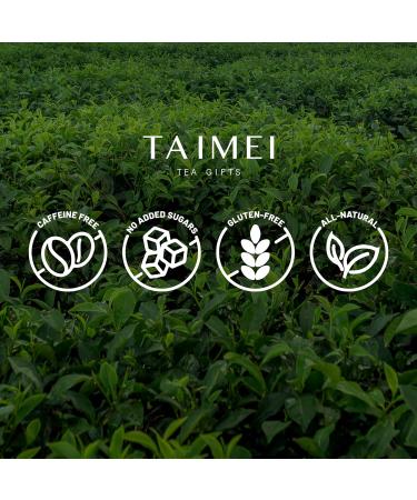 Taimei Tea Gift Set for Women - Mother's Day Gift Box with 100% Natural Rose Jasmine Herbal Tea from Germany - Decaf Loose Leaf Tea, Mug, Vase, Gold Teaspoon, Care Package - 120g, 50 Cups - Best Mom Ever Card - Buy Online on GoSupps.com