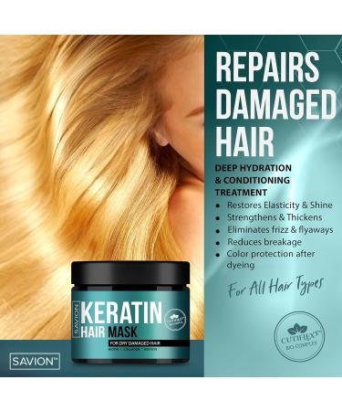SAVION Keratin Complex Hair Treatment Mask | Repair Deep Damaged Hair & Roots | Shop Internationally - Buy Online on GoSupps.com