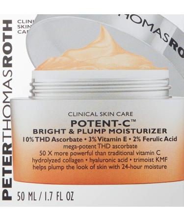Peter Thomas Roth Potent-C Bright Plump Moisturizer 1.69 Fl Oz - Vitamin C & Collagen Anti-Aging Cream - Buy Online on GoSupps.com