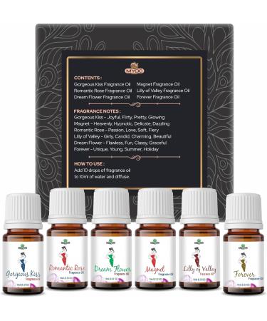 Madame Moselle Essential Oils Gift Set - 10ml Pack of 6 for Aromatherapy Candle Making Soap Making & Bath Bombs | International Shipping - Buy Online on GoSupps.com