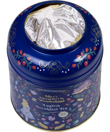 New English Teas Midnight Alice in Wonderland Tea Caddy with 80 English Breakfast Teabags - Buy Online on GoSupps.com