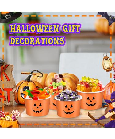 60 Pcs 16oz Halloween Snack Bowls Disposable Pumpkin Paper Bowls Ice Cream Bowls for Halloween Trick or Treat and Hot Cold Drink Party Supply Dessert Sundae Yogurt Cup - Buy Online on GoSupps.com