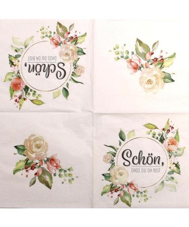 High Quality Decorative Paper Napkins - 40 Pack | 33x33 cm Brunch & Table Napkins - Perfect for Any Occasion - Buy Online on GoSupps.com