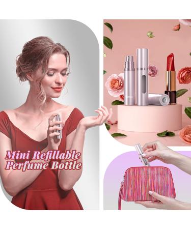 YIERSO Perfume Travel Refillable Bottle Bottom-Filling Perfume Dispenser Mini Cologne Atomizer Sprayer Portable Pocket Size Essentials Items for Cruise Car Trip Purse Gift 5ml (Pink) - Buy Online on GoSupps.com