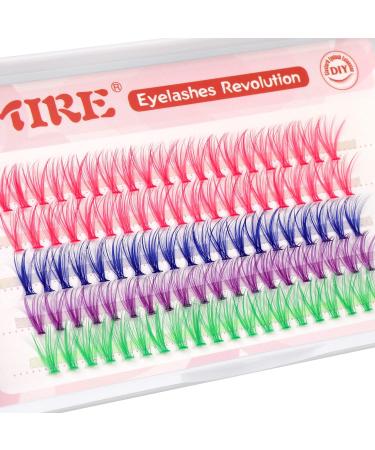 JIMIRE CL03 Colored Lash Clusters Individual Eyelashes - 100Pcs 14mm 3D Effect Pink Lashes for DIY Eyelash Extensions - CC Curl Wispy, Natural Look, Reusable Pack - 4 Colors - Buy Online on GoSupps.com