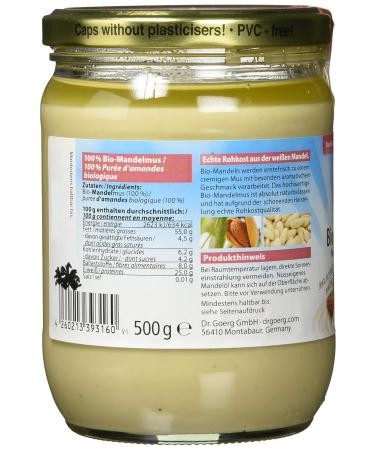 Dr. Goerg Premium Organic Almond Butter 500g - Buy Online | Natural Healthy Nut Spread - Buy Online on GoSupps.com