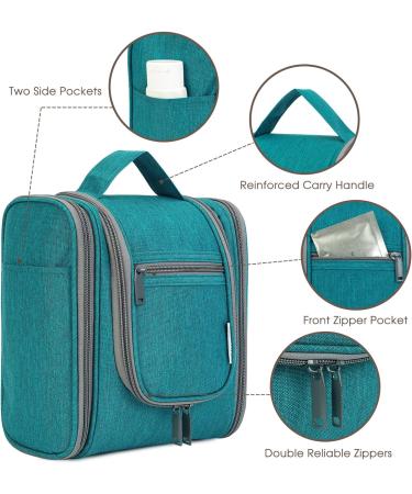 Travel Hanging Toiletry Wash Bag Makeup Cosmetic Organizer - Teal (Medium) | Women, Girls, Kids - Buy Online on GoSupps.com