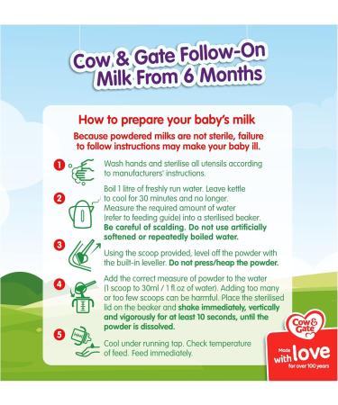  Cow & Gate Cow & Gate 2 Follow On Baby Milk Powder 6-12 months 800g - Buy Online on GoSupps.com