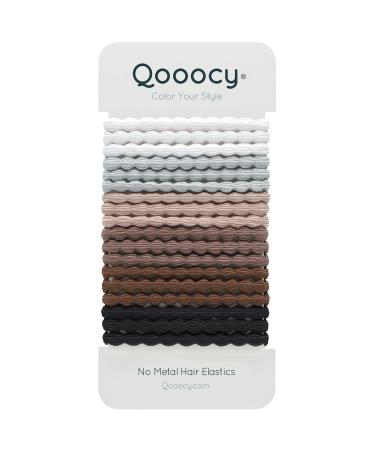 Qooocy Hair Ties Natural Peanuts 18 Pcs Hair Accessories for Women Perfect for Long Lasting Braids  Ponytails  Natural
