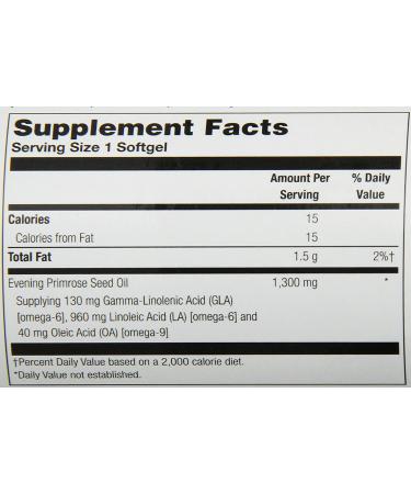 Evening Primrose Oil 1300 mg - PMS & Menopause Support, Skin Health - Nature's Life 60ct - Buy Online on GoSupps.com
