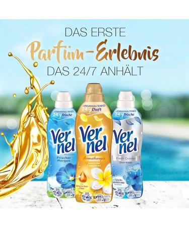 Buy Verel Aromatherapy Sensual Frangipani Fabric Softener 2x37 WL - Long-Lasting Essential Oils & Fresh Scent - Eco-Friendly 814ml (2 Pack) - International Shipping Available - Buy Online on GoSupps.com