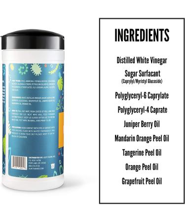 Aunt Fannie's Sweet Mandarin Cleaning Vinegar Wipes - 35 Count - Buy Online on GoSupps.com