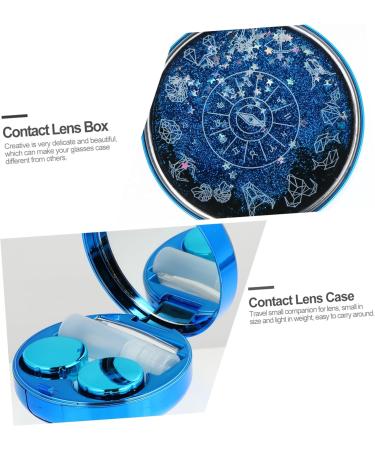 JECOMPRIS Contact Lens Case - Travel Organizer Blue (7.5x3cm) | Durable & Compact Eye Accessories for International Shipping - Buy Online on GoSupps.com