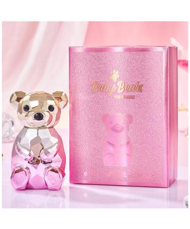 Crystal Bear Eau De Parfum Spray Natural Fragrance Parfum with Gift Box Package Lasting and Charming Personal Perfume for Women and Men 75ML 2.53 Fl Oz (Pack of 1) Crystal Pink