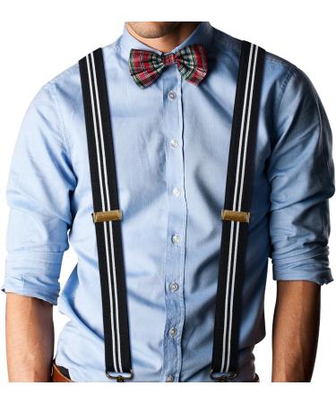 Dresime Caporal Carrier for Men - 4 Strong Hook Clips X Shape Elastic Adjustable Braces for Work & Motorcycle Pants Overalls & Jeans - Durable & Stylish Design - Buy Online on GoSupps.com