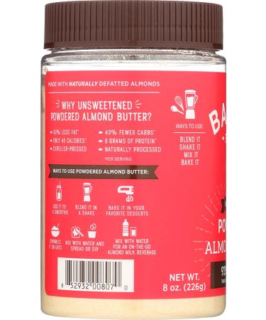 Barney Butter Unsweetened Almond Butter Powder - 8 oz | Healthy Protein Boost - Buy Online on GoSupps.com