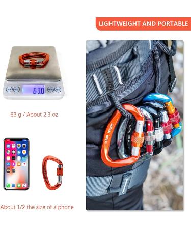 CAMNAL Heavy Duty 25KN Locking Carabiner - UIAA Certified, for Rock Climbing, Mountaineering, Aerial Work - Gray-2 - Buy Online on GoSupps.com