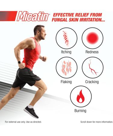 Micatin Cream for Athlete's Foot Jock Itch and Ringworm Antifungal and Antibacterial - Buy Online on GoSupps.com