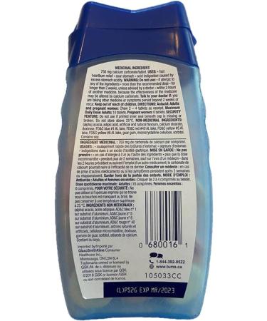 Tums Smoothies Assorted Tropical Fruit - 60 Chewable Tablets | Fast Heartburn Relief - Buy Online on GoSupps.com
