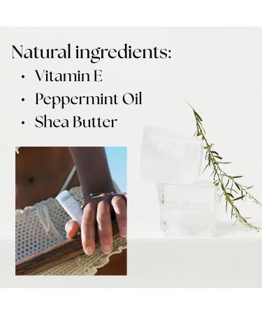 Cooling Lip Balm with Organic Peppermint & Shea Butter - Hydrating Chapstick for Sunburn Relief - 2 Pack | Vitamin E Infused After Sun Care - Buy Online on GoSupps.com