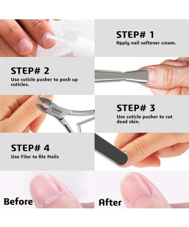 Cuticle Cutter Set (Silver with Pusher) - Buy Online on GoSupps.com