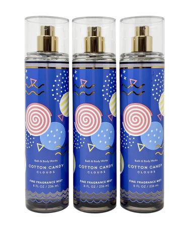 Cotton Candy Clouds Gift Set of 3 - Includes Fine Fragrance Mist - Full Size