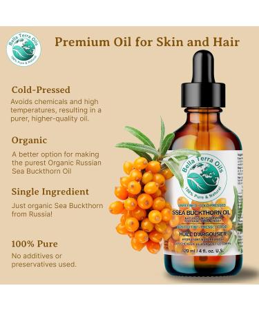 Pure Sea Buckthorn Oil 236 ml Unique Nutrient Blend Nourishing Non-Greasy Radiant Glow for Skin Softness for Hair Bella Terra Oils  - Buy Online on GoSupps.com