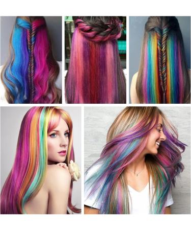 25 Pieces Of Colored Hair Extension Clips 55cm Long Long Hair Short Hair Straight Hair Simulation Hair Can Be Cut In Length Suitable For Parties And Daily Dress-up. - Buy Online on GoSupps.com