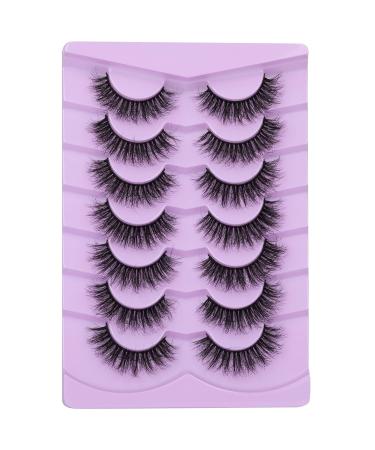 FANXITON 8D Curl Mink Lashes 7 Pairs Multipack - Natural Wispy False Eyelashes for Full Volume - C-16MM-03 - Buy Online on GoSupps.com