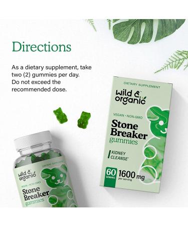 Organic Stone Breaker Gummies - Chanca Piedra Health Supplement for Gallbladder Support - Liver Kidney Cleanse - 60 Count - Buy Online on GoSupps.com