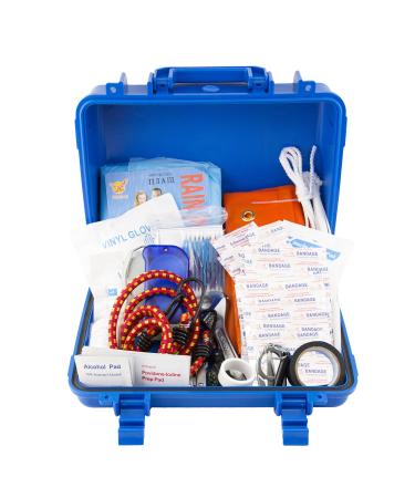 Always Prepared Marine First Aid Kit - Waterproof Storage Case with First Aid Kit & Emergency Survival Supplies - Ideal for Boats Sailing and Coastal Guard Approved