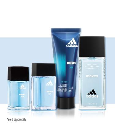 Adidas Moves for Men Eau de Toilette Spray 1.6 Fl OZ (Pack of 2) 1.6 Fl Oz (Pack of 2) Spray - Buy Online on GoSupps.com